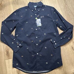 Chaps Men's Long Sleeve Button Up Canoe Outdoor Navy Small NEW‎